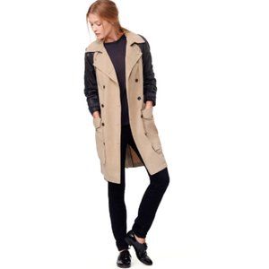rag & bone Bishop Trench Coat Leather Tan Jacket